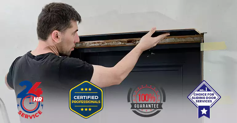 Wood Door Crack and Hole Repair in Davie